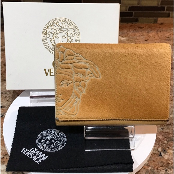 Versace Handbags - Gianni Versace Medusa Calf Hair Leather Wallet 😍🔥❤️